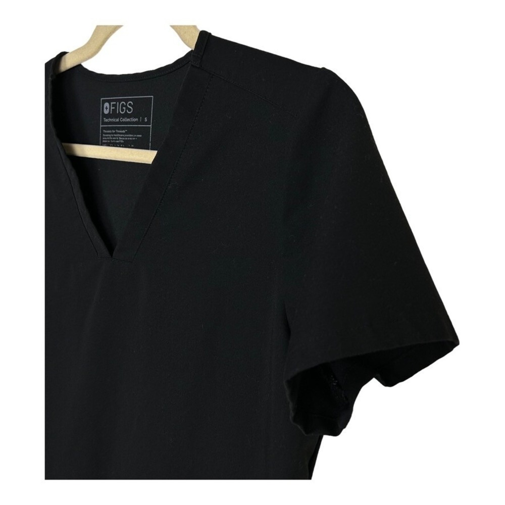 FIGS Womens Casma Technical Collection Scrub Top Size S Black V-Neck FW1100 - Picture 6 of 15